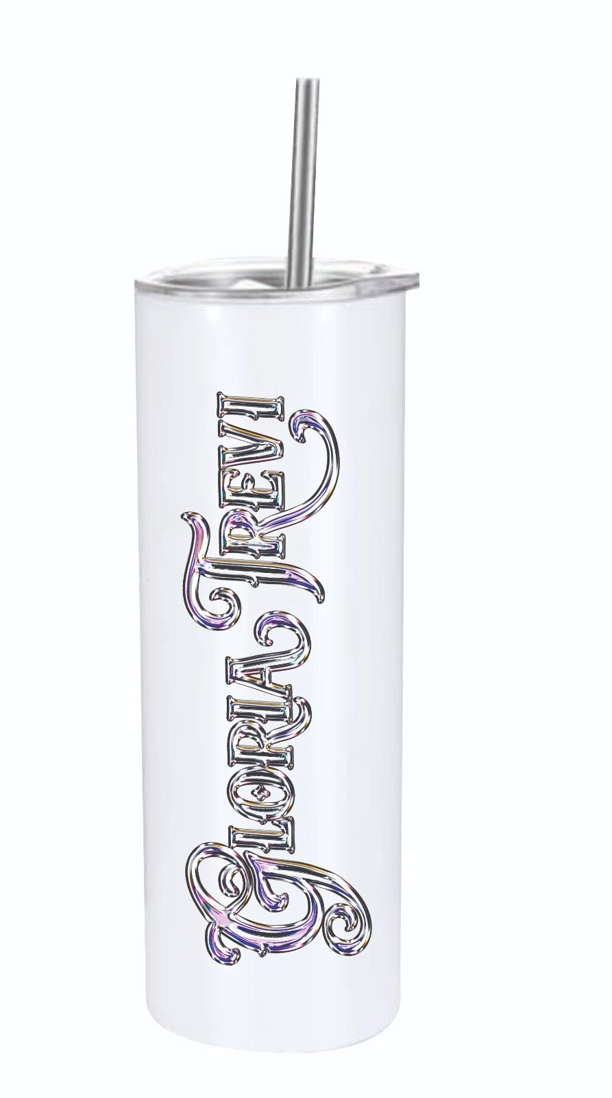 Gloria Trevi (Straight Skinny Tumbler with Straws 20oz) - Gloria Trevi (Celebrity Merch)